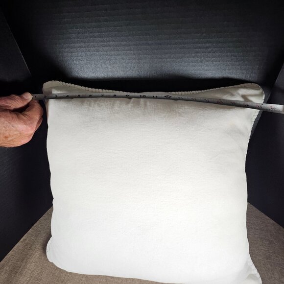 Cynthia Rowley Silver Beaded Snowflakes White Let it Snow Holiday Large Pillow - Picture 15 of 16